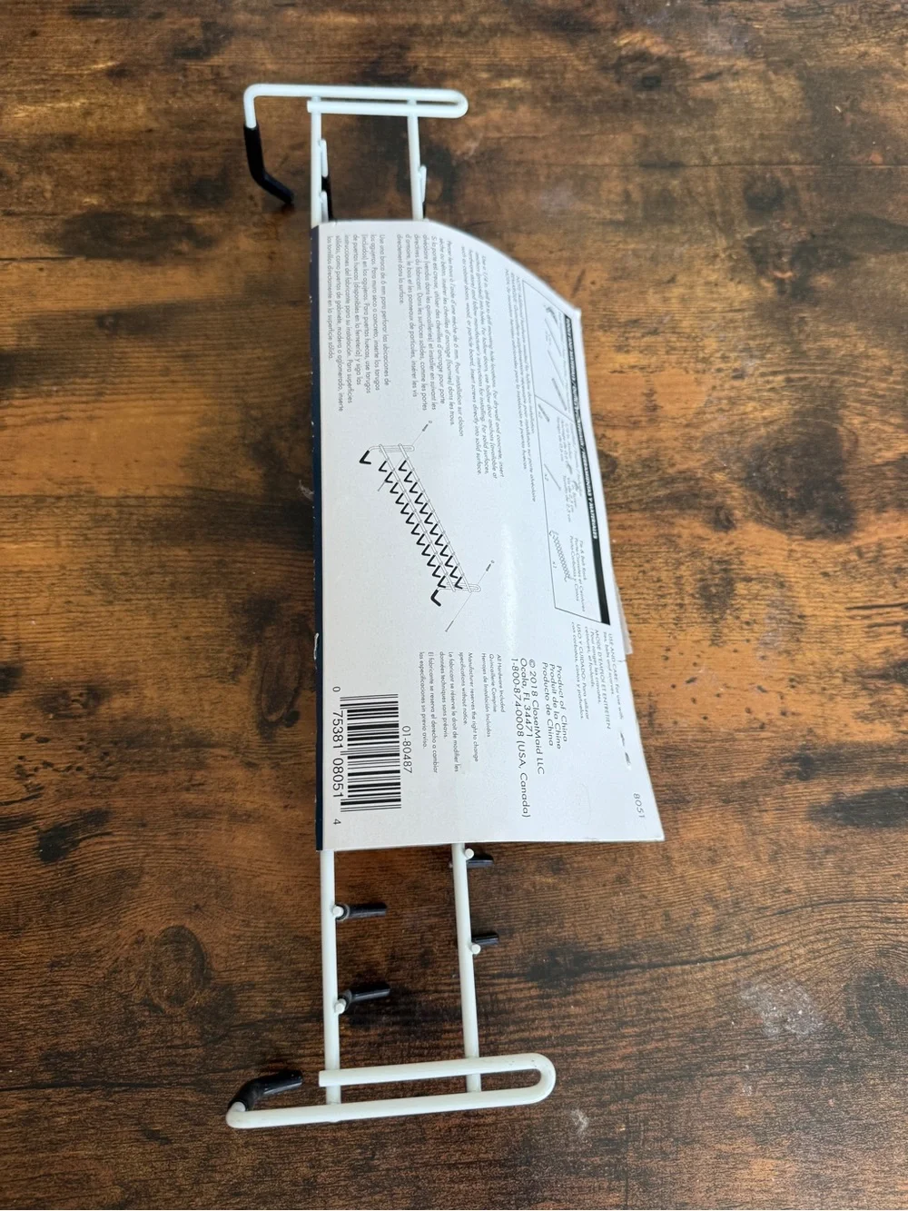 ClosetMaid Black and White Tie & Belt Rack - Wall-Mount Organizer new